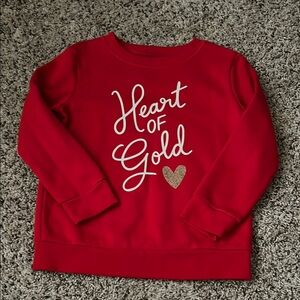 Cat & Jack Red and Gold Sweatshirt Hoodie